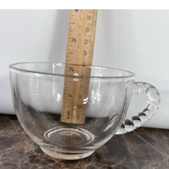 Vintage Pressed Glass Federal Glass Homestead Wheat Pattern Snack Set $/Set EUC - Picture 6 of 9